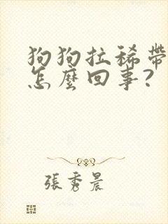 狗狗拉稀带血是怎么回事?