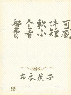 哪个软件可以免费看小短剧