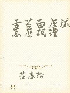 舌苔白厚腻严重怎么调理