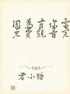 因为有你电视剧免费观看完整版封面