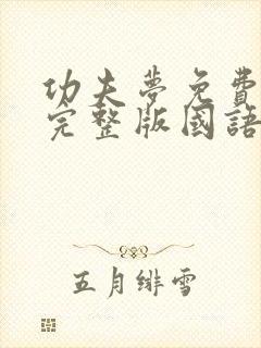 功夫梦免费观看完整版国语