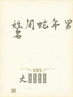 姓周蛇年男孩取名