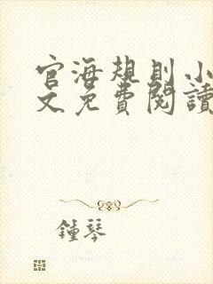 官海规则小说全文免费阅读最新章节封面