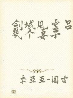 剑域风云吕阳有几个妻子