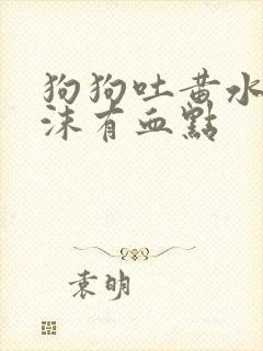 狗狗吐黄水带泡沫有血点