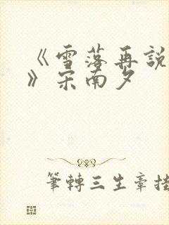 《雪落再说爱你》宋南夕封面