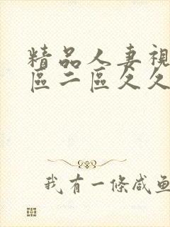 精品人妻视频一区二区久久封面