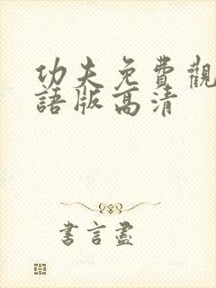 功夫免费观看国语版高清