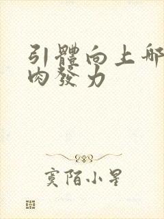 引体向上哪块肌肉发力