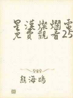 星汉灿烂电视剧免费观看25集