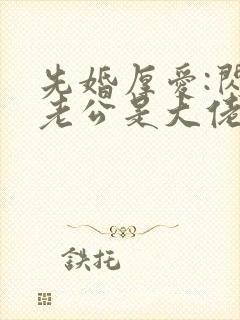 先婚厚爱:闪婚老公是大佬封面