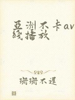 亚洲不卡av在线播放