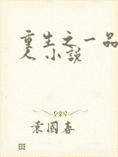 重生之一品侯夫人 小说