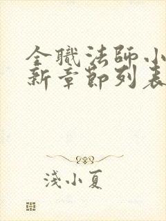 全职法师小说最新章节列表免费封面