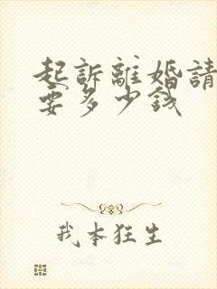 起诉离婚请律师要多少钱封面