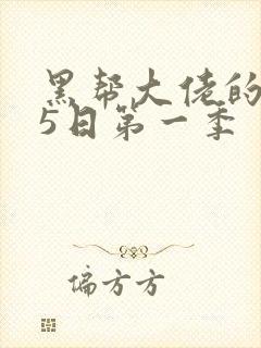 黑帮大佬的365日第一季