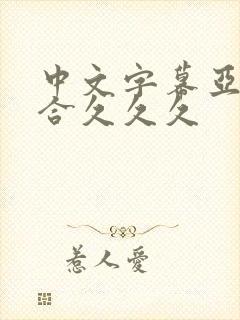 中文字幕亚洲综合久久久