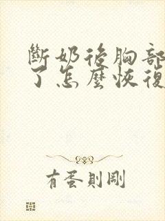 断奶后胸部变小了怎么恢复