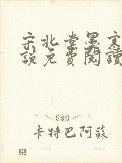 宋北棠墨寒枭小说免费阅读封面