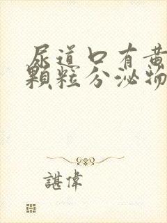 尿道口有黄色小颗粒分泌物