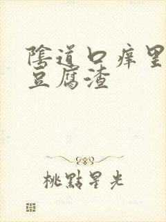 阴道口痒里边有豆腐渣封面