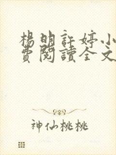 杨明许婷小说免费阅读全文最新章节封面