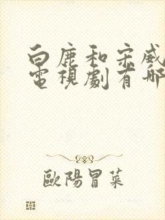 白鹿和宋威龙的电视剧有哪些