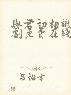 与君初相识电视剧免费在线观看完