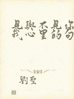 见与不见你都在我心里的句子