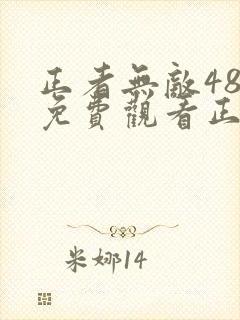 正者无敌48集免费观看正片