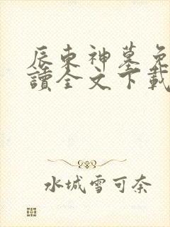 辰东神墓免费阅读全文下载