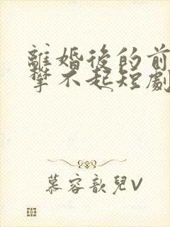 离婚后的前妻高攀不起短剧免费观看封面