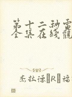 第十二秒电视剧全集在线观看免费封面