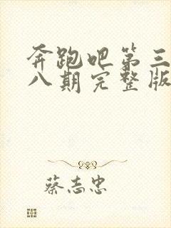 奔跑吧第三季第八期完整版