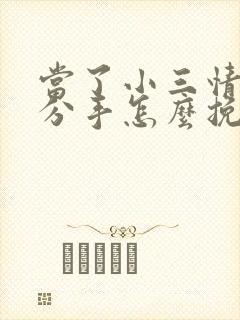 当了小三情人要分手怎么挽回封面