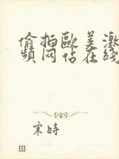 偷拍欧美激情视频网站在线观看