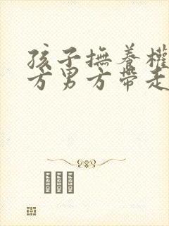 孩子抚养权在女方男方带走了怎么办