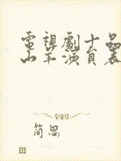 电视剧十品官吴山羊演员表