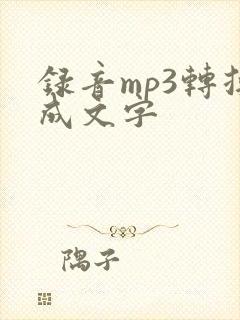 录音mp3转换成文字