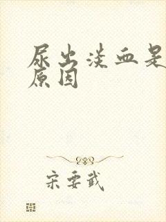 尿出淡血是什么原因封面