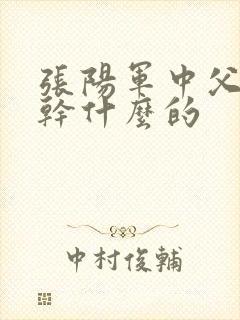 张阳军中父亲是干什么的