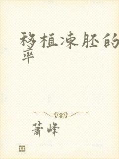 移植冻胚的成功率