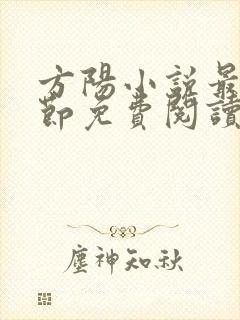 方阳小说最新章节免费阅读