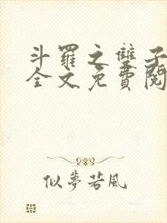 斗罗之双子斗罗全文免费阅读