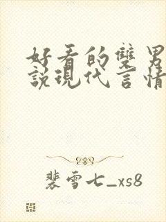 好看的双男主小说现代言情