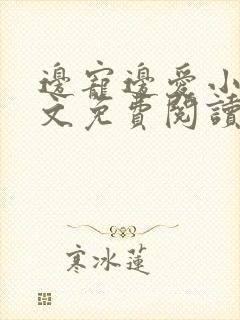 边宠边爱小说全文免费阅读小说