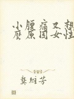 小腹痛又想吐什么原因女性