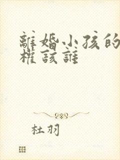 离婚小孩的抚养权该谁封面