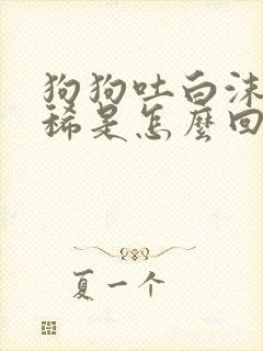 狗狗吐白沫还拉稀是怎么回事