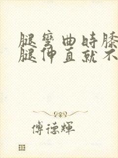 腿弯曲时膝盖疼腿伸直就不疼